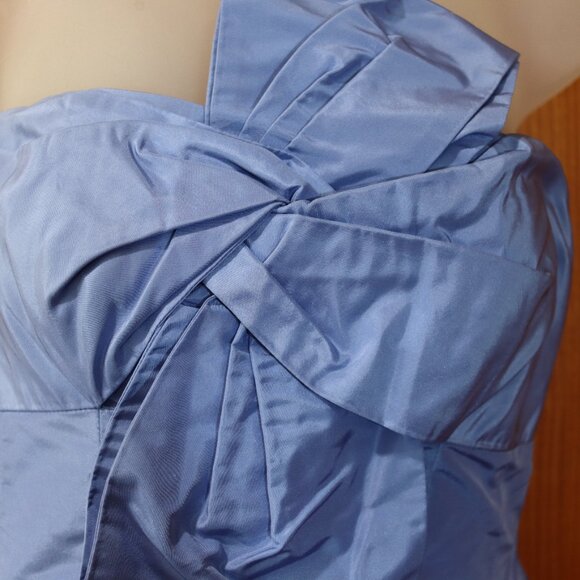 J.Crew Blue Floral Sleeveless Silk Formal Dress Prom Wedding Special Occasion 2 - Picture 5 of 11